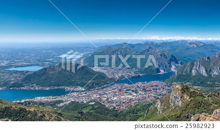 city of lecco from mountain city of lecco from mountain 25982923