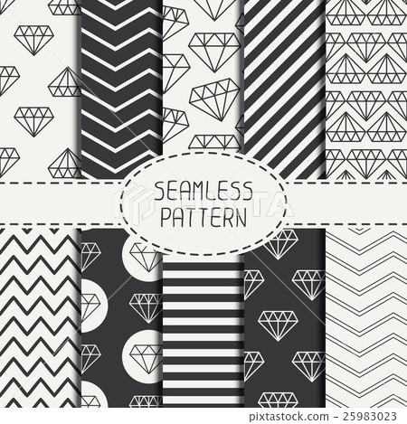 Set of hipster fashion geometric seamless pattern 25983023