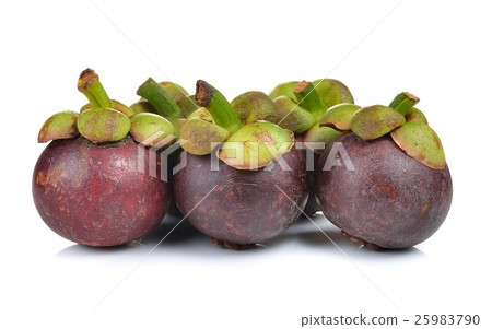 Mangosteen on white background 25983790