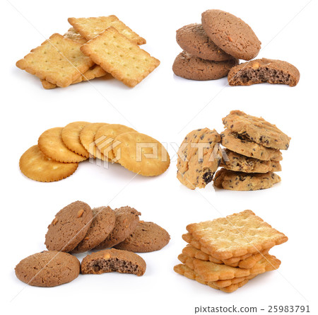Cracker and  cookie  isolated  25983791