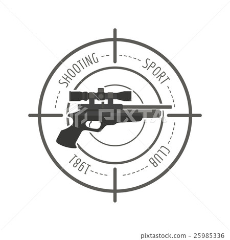 Firearm logo template. Guns, rifles badge 25985336