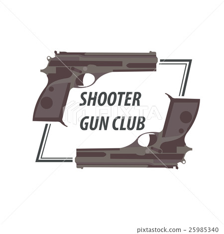 Firearm logo template. Guns, rifles badge Firearm logo template. Guns, rifles badge 25985340