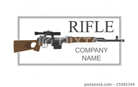 Firearm logo template. Guns, rifles badge Firearm logo template. Guns, rifles badge 25985344