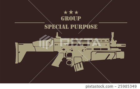 Firearm logo template. Guns, rifles badge 25985349