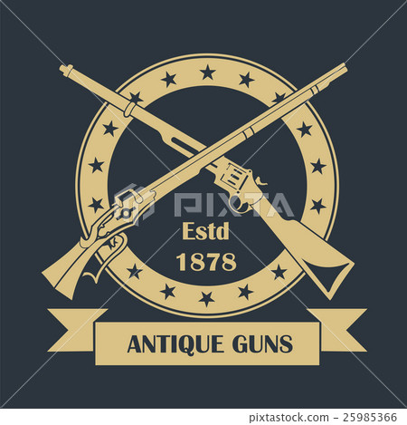 Firearm logo template. Guns, rifles badge 25985366