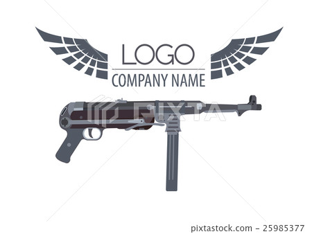 Firearm logo template. Guns, rifles badge 25985377
