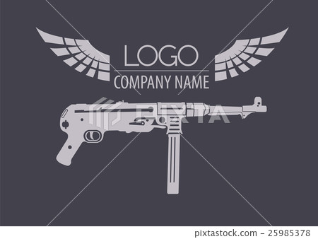 Firearm logo template. Guns, rifles badge 25985378