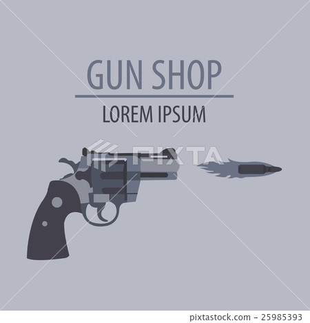 Firearm logo template. Guns, rifles badge 25985393