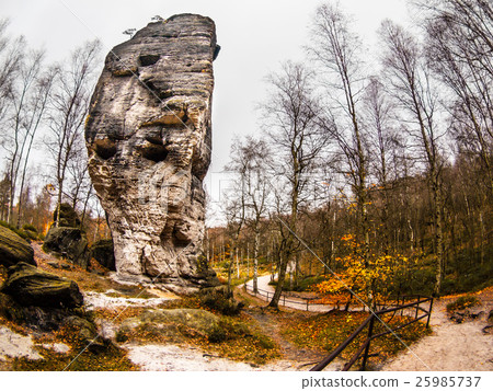 Sandstone rock formation of Tisa Walls in Czech Sandstone rock formation of Tisa Walls in Czech 25985737