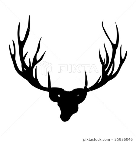 Deer antler icon on white background Deer antler icon on white background 25986046