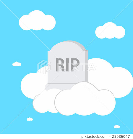 Grave flat design vector, Gravestone Icon Grave flat design vector, Gravestone Icon 25986047