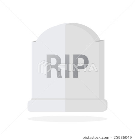 Grave flat design vector, Gravestone Icon Grave flat design vector, Gravestone Icon 25986049