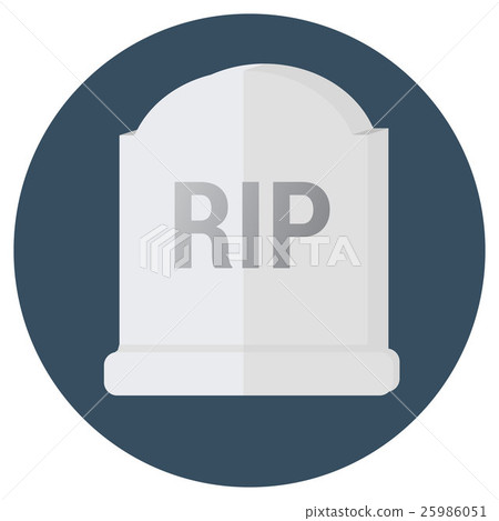 Grave flat design vector, Gravestone Icon Grave flat design vector, Gravestone Icon 25986051