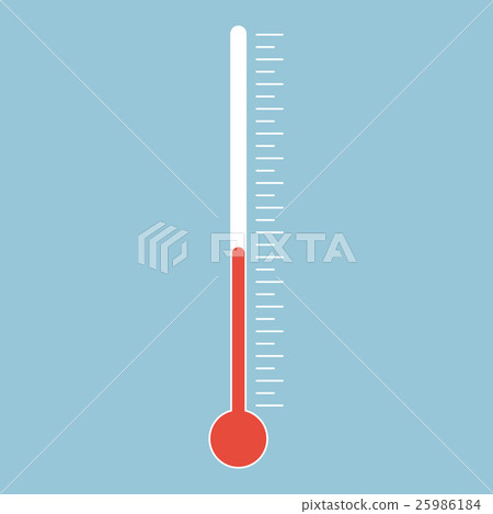 Thermometers in flat style and thermometer icon, Thermometers in flat style and thermometer icon, 25986184