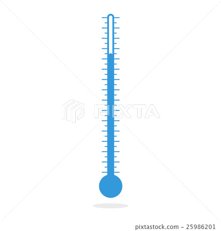 Thermometers in flat style and thermometer icon, 25986201
