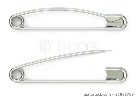 safety pins, 3D rendering - Stock Illustration [25986799] - PIXTA