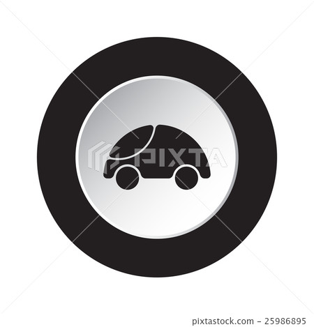 round black, white button - cute rounded car icon round black, white button - cute rounded car icon 25986895