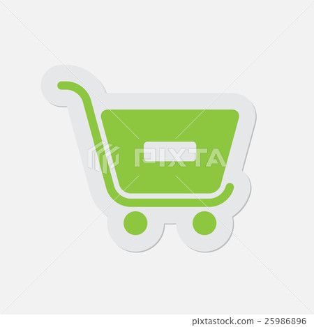 simple green icon - shopping cart minus simple green icon - shopping cart minus 25986896