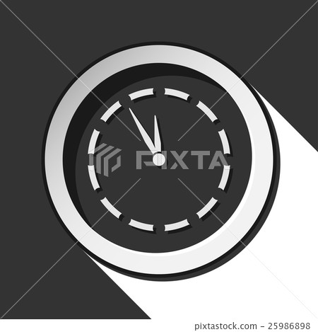 black and white round with last minute clock icon black and white round with last minute clock icon 25986898