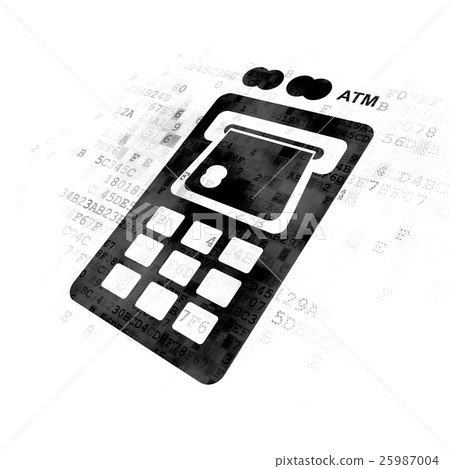 Money concept: ATM Machine on Digital background 25987004