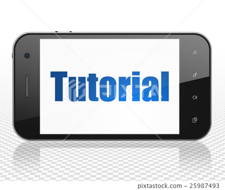 Studying concept: Smartphone with Tutorial on Studying concept: Smartphone with Tutorial on 25987493