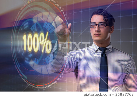 Concept of hundred percent 100 25987762