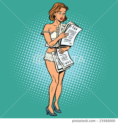 Beautiful retro woman Nude taxes 25988000