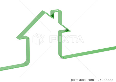 green home logotype, 3D rendering green home logotype, 3D rendering 25988228