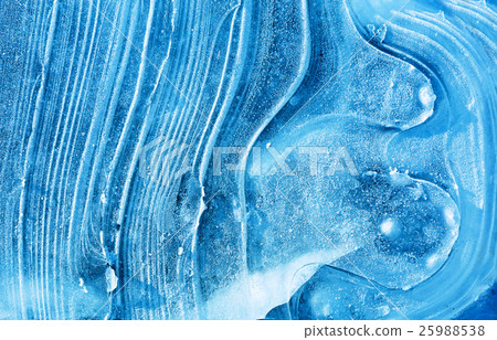 Texture of ice on the frozen lake. Blue color Texture of ice on the frozen lake. Blue color 25988538