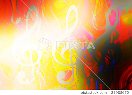 music clef in sun light and color background 25988670