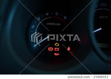 Set of car dash boards engine meter,warning symbol 25990451