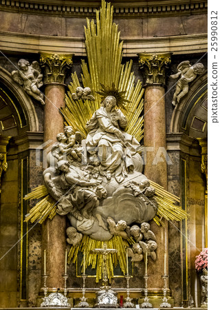 Frateral statue of the chapel of Our Lady of the Church of Our Lady of Pilar 25990812