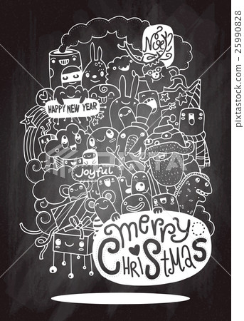 Vector illustration of Doodle Christmas background Vector illustration of Doodle Christmas background 25990828
