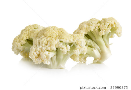 fresh cauliflower on white background fresh cauliflower on white background 25990875