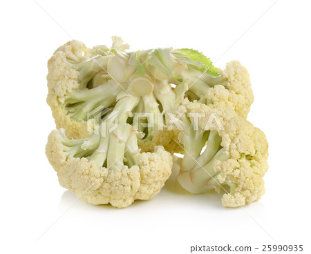 fresh cauliflower on white background 25990935