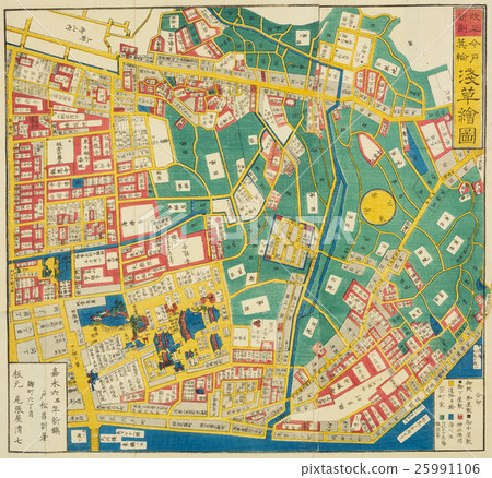 Old map "Edo-ku picture" Imhipo, Minowa, Asakusa picture 25991106