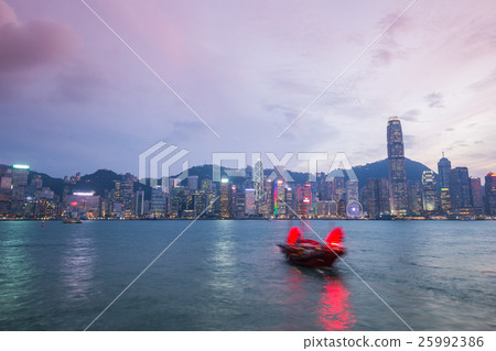 Hong Kong city, view from Victoria Harbour 25992386