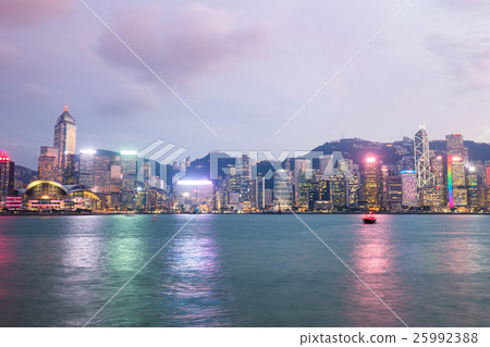 Hong Kong city, view from Victoria Harbour 25992388