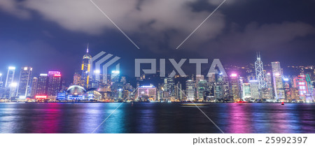 Hong Kong city, view from Victoria Harbour 25992397