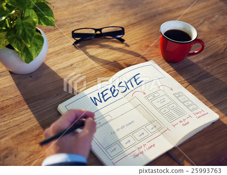 Web Layout Content Coding Template Data Design Concept 25993763