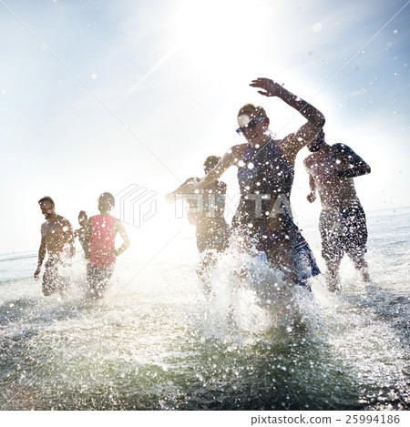 Diverse Young People Fun Beach Concept Diverse Young People Fun Beach Concept 25994186