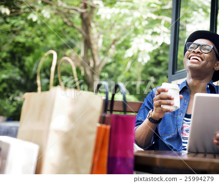 Man Shopping Spending Customer Consumerism Concept Man Shopping Spending Customer Consumerism Concept 25994279