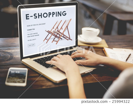 Shopping Online Shopaholics E-Commerce E-Shopping Concept 25994322