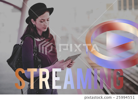 Digital Music Streaming Online Entertainment Media Concept 25994551