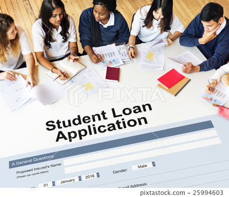 Student Loan Application Form Registration Concept Student Loan Application Form Registration Concept 25994603