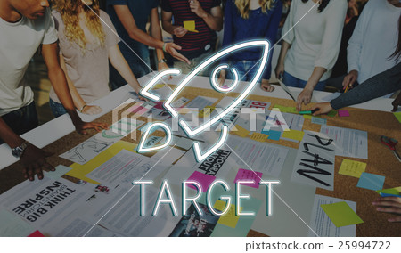 Business Sratup Goals Rocketship Graphic Concept 25994722