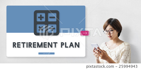 Retirement Plan Accounting Calculating Concept 25994943