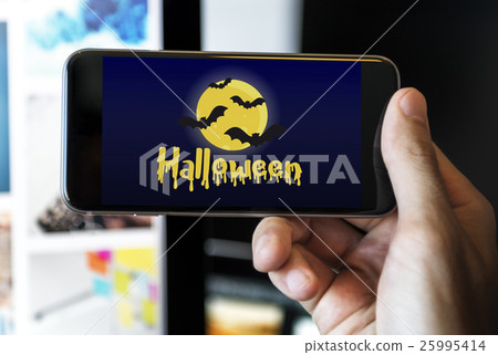 Halloween Bat Pumpkin Lantern Scary Graphic Concept Halloween Bat Pumpkin Lantern Scary Graphic Concept 25995414