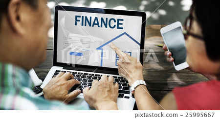 Mortgage House Loan Website Login Graphic Concept 25995667