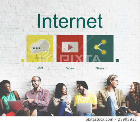Internet Social Network Connection Concept 25995913